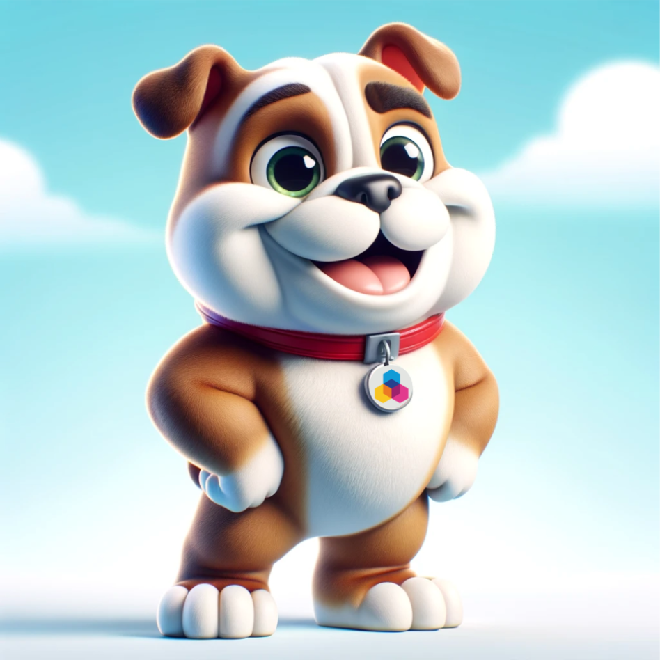 Channabulldog stuffed companion