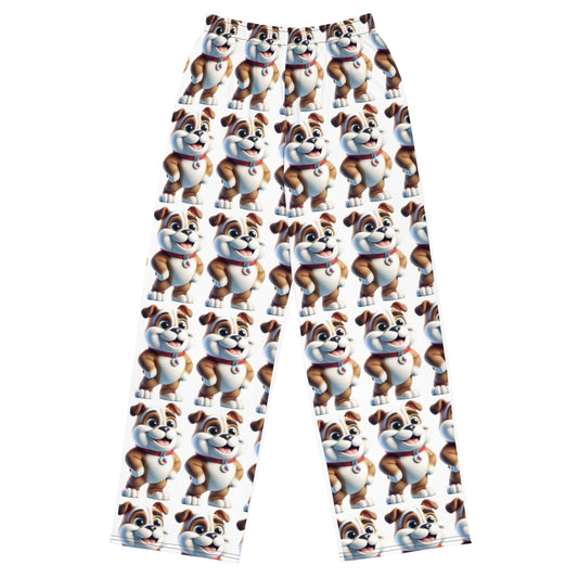 All-over print unisex wide-leg pants
